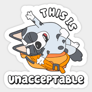 Muffin This is Unacceptable Sticker